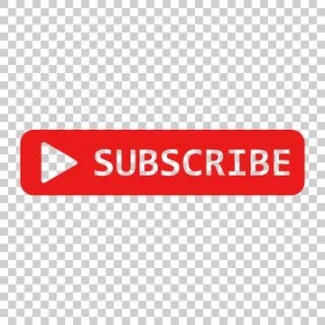 Subscribe button icon. Vector illustration on isolated transparent background Stock Illustration
