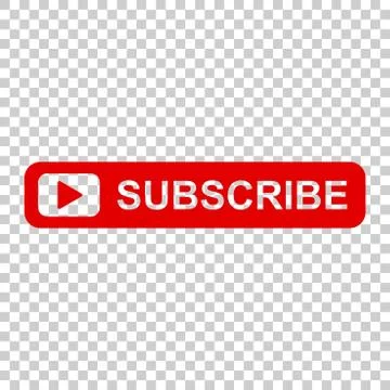 Subscribe button icon. Vector illustration on isolated transparent background Stock Illustration
