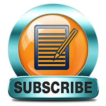 Subscribe button Stock Illustration