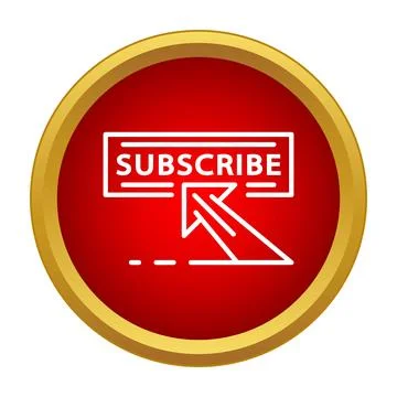Subscribe button with mouse cursor clicking Stock Illustration