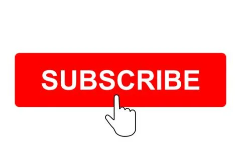 Subscribe button with mouse pointer. 스톡 일러스트
