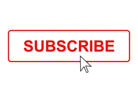 Subscribe button with mouse pointer. 스톡 일러스트