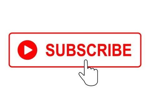 Subscribe button with mouse pointer. Stock Illustration