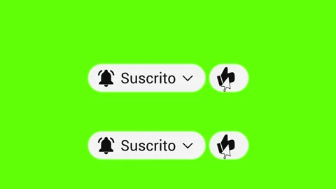Subscribe Button Pack Spanish – Bell and Like Icons – 4K Green Screen Stock Footage 325654051