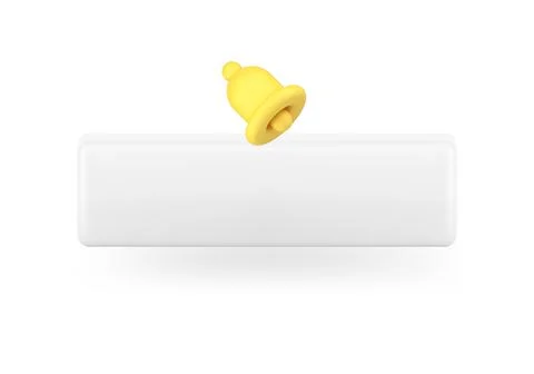 Subscribe button with ring bell social media following subscription 3d icon r Illustrazione stock
