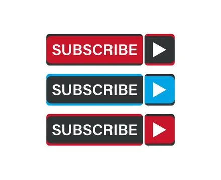 Subscribe button set design with white background Stock-Illustration
