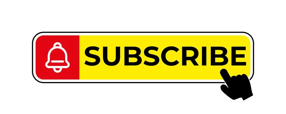 Subscribe button for social media. Subscribe to video channel, blog and Stock Illustration