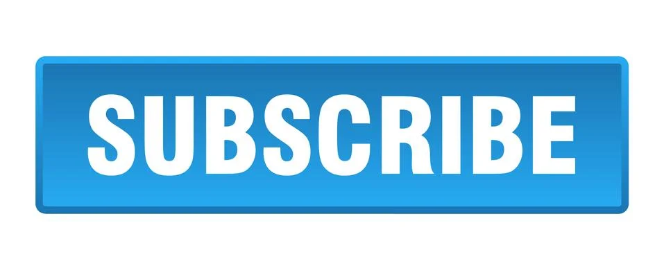 Subscribe button. subscribe square blue push button Illustrazione stock