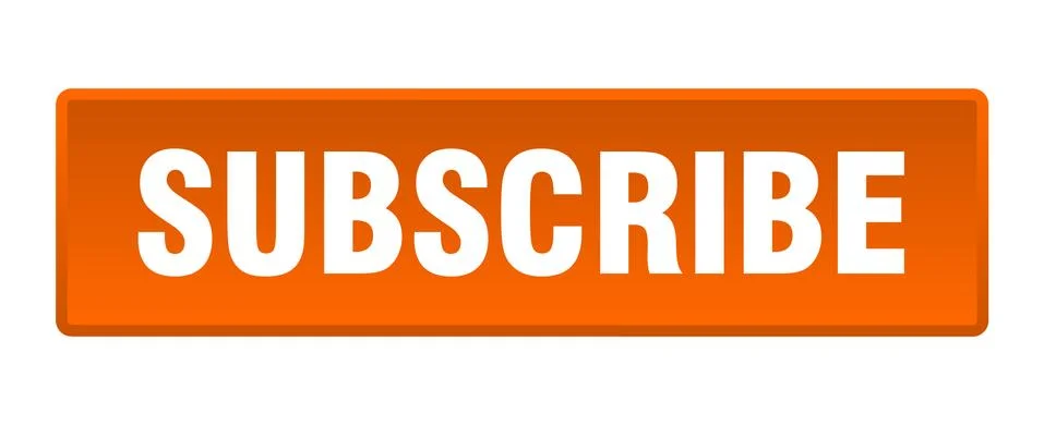 Subscribe button. subscribe square orange push button Stock Illustration