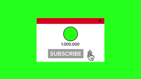 Subscribe Button Tab for Creators and Digital Marketing Green Scree Video stock 303114913