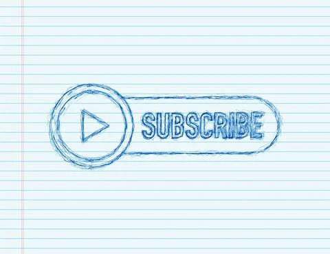 Subscribe Button Template with the notification bell. News subscribe button Ilustração Stock