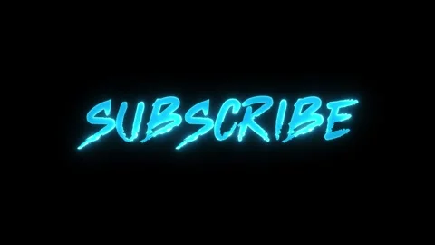 Subscribe button text animation on black background for your video blog. Lo.. Stock Footage 307416409