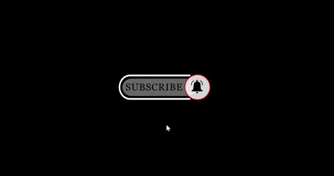 Subscribe button for video overlay click animation. Subscribe and  bell notifica Vídeos de archivo 332863055