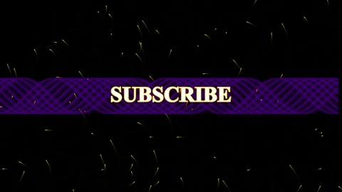 Subscribe call to action banner with glowing purple geometric lines and abs.. Video stock 343874533