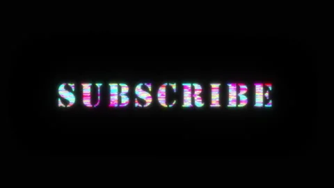 SUBSCRIBE colorful text word flicker light animation loop Stock Footage 160612311