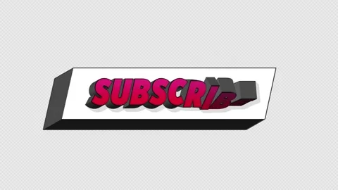 Subscribe - Comic Book Title Loop On Alpha Background Video stock 308195802
