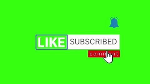 Subscribe Like Comment Green Screen Video stock 303114925