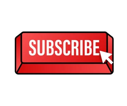 Subscribe with cursor button. Internet icon. Pointer click icon. Vector stock イラスト素材