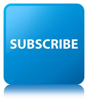 Subscribe cyan blue square button Stock Illustration