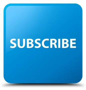 Subscribe cyan blue square button Stock Illustration