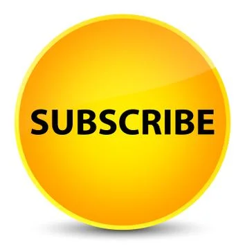 Subscribe elegant yellow round button Stock Illustration