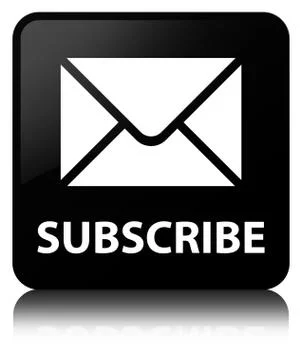 Subscribe (email icon) black square button Illustrazione stock
