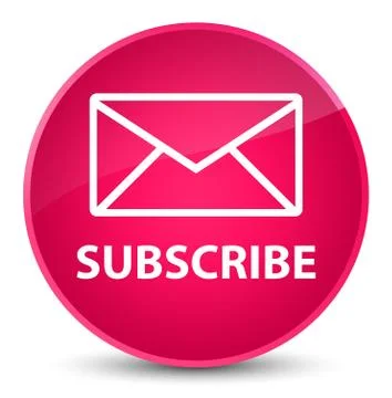 Subscribe (email icon) elegant pink round button Stock Illustration