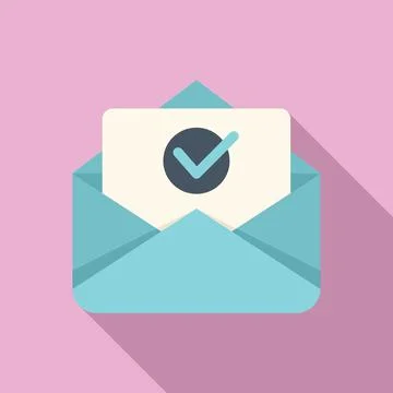 Subscribe email icon flat vector. Button letter Illustrazione stock