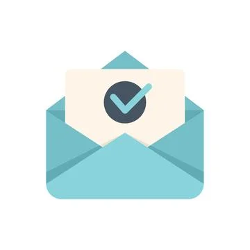 Subscribe email icon flat vector. Button letter Stock Illustration