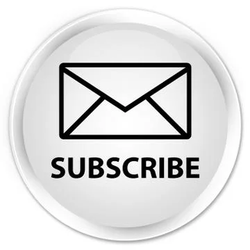 Subscribe (email icon) premium white round button Stock Illustration