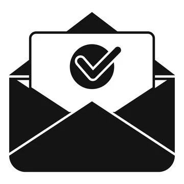 Subscribe email icon simple vector. Button letter Stock Illustration