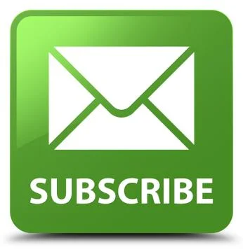 Subscribe (email icon) soft green square button Illustrazione stock