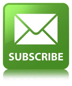 Subscribe (email icon) soft green square button Illustrazione stock