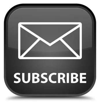 Subscribe (email icon) special black square button Stock Illustration