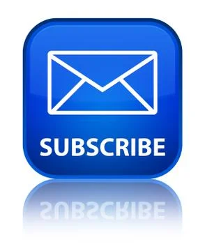Subscribe (email icon) special blue square button Illustrazione stock