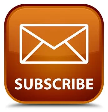 Subscribe (email icon) special brown square button Stock Illustration