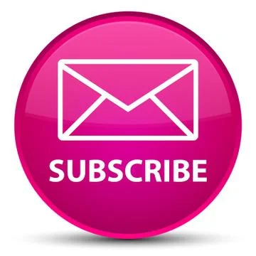 Subscribe (email icon) special pink round button Stock Illustration
