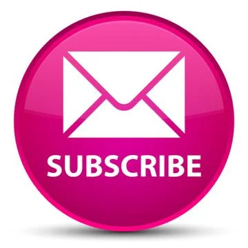 Subscribe (email icon) special pink round button Stock Illustration