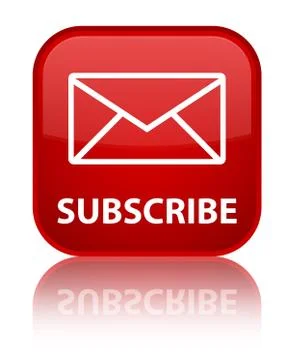 Subscribe (email icon) special red square button Stock Illustration