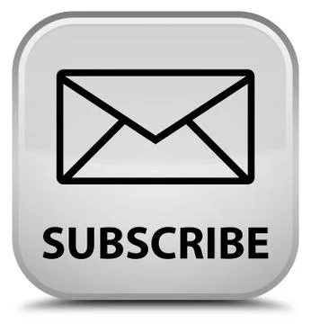 Subscribe (email icon) special white square button Illustrazione stock