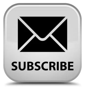 Subscribe (email icon) special white square button Stock Illustration