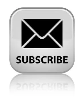 Subscribe (email icon) special white square button Stock Illustration