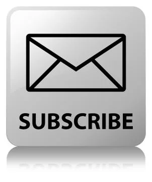 Subscribe (email icon) white square button Illustrazione stock