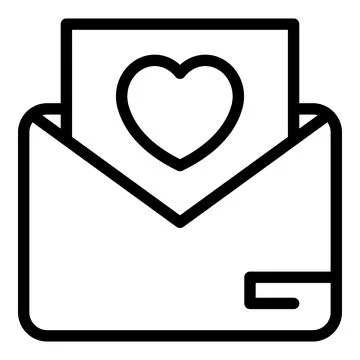 Subscribe envelope icon, outline style Stock Illustration