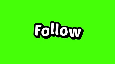 Subscribe follow text animated follow subscribe text green screen swaying 4k Stock Footage 305717482