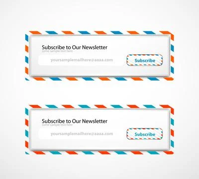 Subscribe Forms Stock Illustration