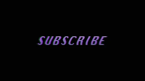Subscribe glitch effect animation, on a black background Stock Footage 153554668