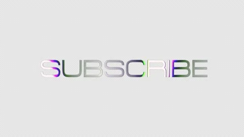SUBSCRIBE glitch text effect silver shine light loop Stock Footage 155479173