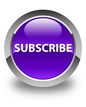 Subscribe glossy purple round button Stock Illustration
