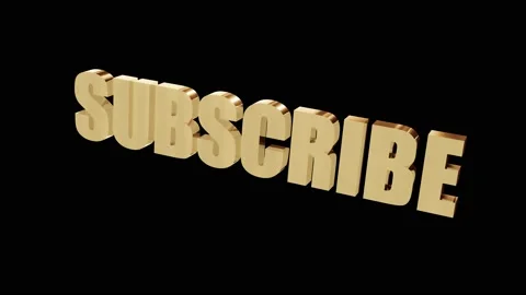 Subscribe Gold 4K Stock Footage 153658645